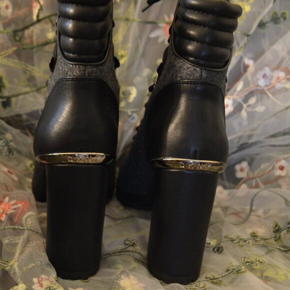 DKNY Women Lenni Lace Up Combat Bootie - Picture 5 of 10